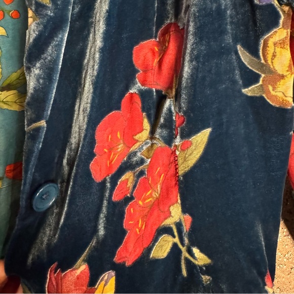 Johnny Was silk floral blazer jacket top - Picture 3 of 10